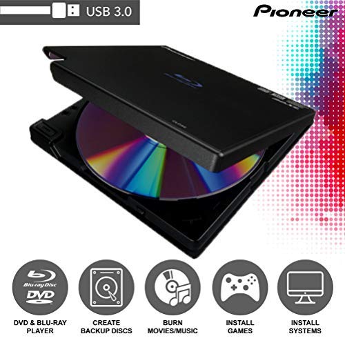 Pioneer BDR-XD05B 6X Slim Portable USB 3.0 Blu-Ray Burner (Black